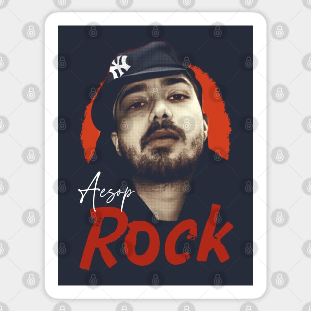 Aesop Rock retro pop art Sticker by BAJAJU